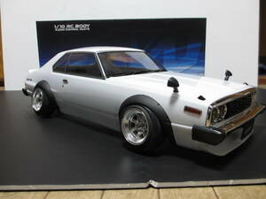 超激シブ・激かっこいい★新品 超希少ボディ　Killerbody完成品　1/10スカイラインハードトップ2000GT　白　専用LEDシステム付き