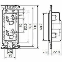 ★未使用品 5個入り Panasonic パナソニック 埋込抜け止め接地ダブルコンセント WN 1162 2極 15A / 125V フルカラー 中古品 管理I821_画像8