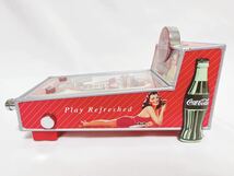 【送料無料】箱付き 美品 エネスコ コカコーラ ピンボールマシン ミュージックバンク オルゴール 1998年 貯金箱 ノベルティ Coca Cola_画像6