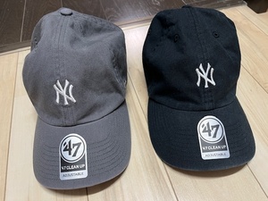 2個セット NYヤンキース 美品　正規品 47BRAND CLEAN UP フォーティセブン キャップ 帽子 クリーンナップ 柔らか コットン100％