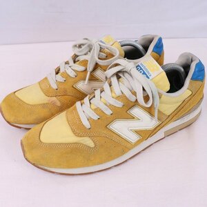 996 ニューバランス 28.0cm/new balance 黄色 イエロー 白 青 中古 古着 スニーカー メンズ yy7901