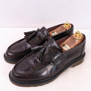 ドクターマーチン UK7/25.5cm-26.0cm/キルトタッセルローファー ADRIAN エイドリアン バーガンディ メンズ dr.martens 中古 dm3867