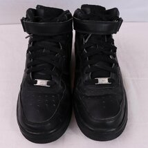 AIR FORCE 1 MID 07 27.5cm/NIKE エアフォース 1 ミッド 07 ナイキ 古着 中古 黒 オールブラック スニーカー メンズxx7843_画像3