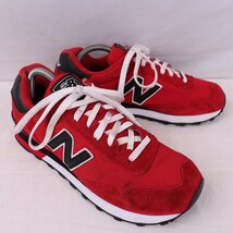 515 ニューバランス 27.0cm/new balance 赤 レッド 黒 ブラック 白 ホワイト 中古 古着 スニーカーメンズ スニーカー yy2299_画像6