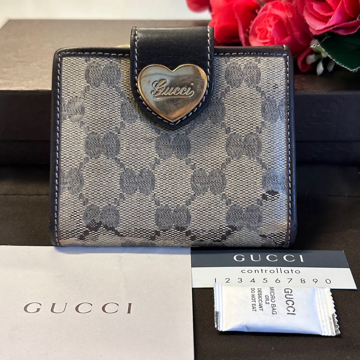 GUCCI グッチ ジャッキー GGキャンバス 財布 二つ折り財布 レディース