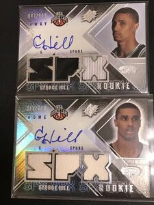 George Hill 2008-09 UD NBA SPX Rookie Autograph HOME AWAY 2枚セット SPURS