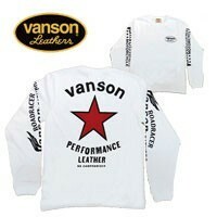 VANSON バンソン 長袖Tシャツ RED One STAR レッドワンスター/VLS-11/XS バイカー レーサー ライダー 男女兼用 アメカジ ハーレー