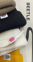 【OCEAN BEETLE】オーシャンビートル BEETLE ビーニー beanie ニット帽 ニットキャップ ビーニーキャップ ホワイト WHITE 白 フリーサイズ_画像3