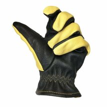 送料0★別注 HEAVY ナパグローブ 鹿革プレーン SUPER STYLE NAPA GLOVE スーパースタイル GD/BK ディアスキン オールシーズン用【875REV】S_画像5