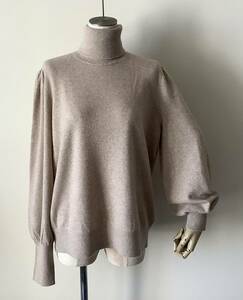 LAUREN Ralph Lauren新品S♪洗えるカシミア１００％オートミールヘザー色上品で素晴らしいタートルネックセーター