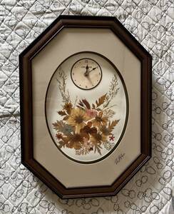  home use [ pressed flower ] wall wall clock 