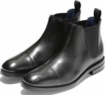 Cole Haan 27cm チェルシー ブラック 防水 ウォータープルーフ ブーツ サイドゴア ドレス ビジネス レザー 革 スーツ スニーカー XXX159_画像4