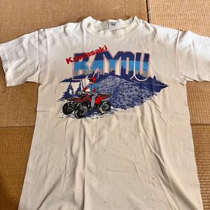 激レア60年代、染み込みプリントカワサキTシャツ Tシャツ ビンテージ