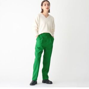 OPAQUE.CLIP ストレッチダブルクロス カラータックパンツ