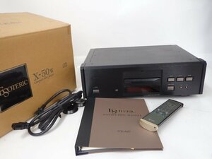 ESOTERIC X-50W CDプレーヤー WADIA製DAC搭載VRDSメカニズム式CDプレイヤーエソテリック 元箱/リモコン/スパイク受 △ 6C065-8