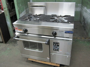 2023 year made with guarantee [ Maruzen ][ business use ][ used ] gas range RGR-0962XD city gas | single phase 100V W900xD600xH800mm