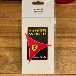 ① Ferrari World Abu Dhabi フェラーリ ワールド アブダビ ステッカー ロゴ 現地購入品