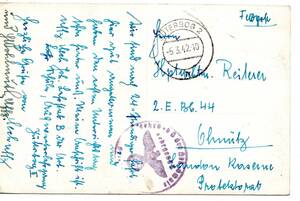 改〒【TCE】71061 - ドイツ/第三帝国・１９４２年・野戦郵便絵葉書