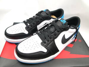 ｈ896 新品 ナイキ エアジョーダン1 ロー OG Nike Air Jordan 1 Low OG Black and Dark Powder Blue UNC CZ0970-104 US8.5 26.5cm