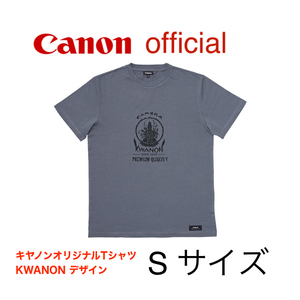 Canon Official キヤノン オリジナルTシャツ [KWANON デザイン] Sサイズグレー 　レア品希少