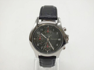  beautiful goods Doraemon 1999do latch wristwatch quarts chronograph black leather belt change belt attaching battery replaced 