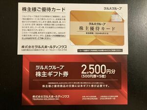 ツルハホールディングス 株主優待 ギフト券2500円分＋5%割引カード1枚