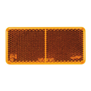 リフレクター　スクエアータイプ　アンバー（橙）　76×44mm　両面テープ固定タイプ　反射板