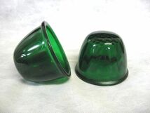 JB新型マーカーレンズ　グリーン（緑）　2個セット　ガラス製　頭が平らなマーカーレンズ_画像2