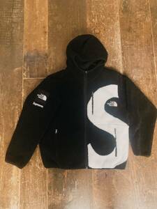 美品 SUPREME / THE NORTH FACE「S Logo Hooded Fleece Jackt」 black L 20SS 正規品 シュプリーム ボックスロゴ フリースジャケット 