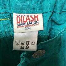 used 子供服「 DILASH 緑色 ハーフパンツ 130cm 」 麻55%綿45% / 色褪せあり / 肌の弱いお子様にも / 涼しくて過ごしやすいお洋服_画像4