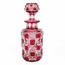 ◆大きなサイズ 高14cm オールドバカラ ディアマン ピエーリー 香水瓶 赤色 ダイヤモンド フランス アンティーク 素晴らしい輝き AA_画像3