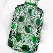 ◆オールドバカラ BACCARAT刻印 ディアマン ピエーリー 香水瓶 緑色 ダイヤモンド フランス アンティーク 素晴らしい輝き AA_画像8