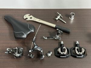 SHIMANO シマノ 自転車パーツ まとめ売り BR/RD/FD-5600 PD-A530 フロント リア ディレイラー ブレーキ サドル 他 セット