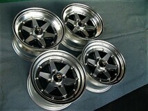 ★美品！当時物！★SSR ロンシャン XR-4 15×7.0J/7.5J 4穴 PCD114.3★深リム！希少！４本★旧車 AE86 GX71 ハコスカ★スピードスター_画像9