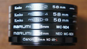 [58mm] Kenko marumi Canon ND 2 ND 4 ND 8 減光フィルター 480円/枚