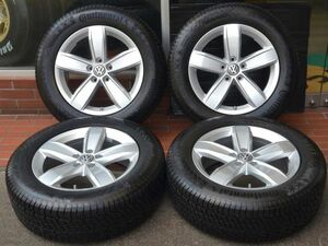 美品 17in フォルクスワーゲン ティグアン 純正 17X6.5J PCD 112 5穴 +38 コンチ NorthContact NC6 215/65R17 2020年製 スタッドレス付き