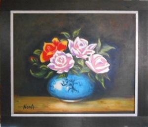 Art hand Auction हिरोनोबु नोडा नंबर 8 फूल (नंबर 2), चित्रकारी, तैल चित्र, प्रकृति, परिदृश्य चित्रकला