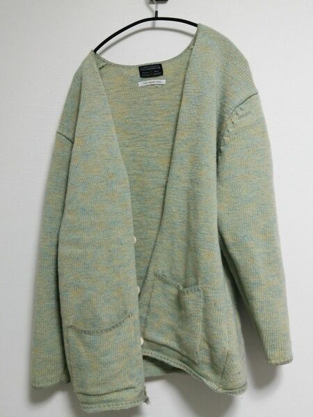 100% pure new wool ニットカーディガン