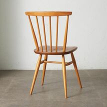 IZ74192F★レア ercol ボウトップチェア アーコール 英国 ヴィンテージ ダイニングチェア ボウバック ファンバック ウィンザー 木製 椅子_画像4