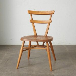 IZ75024F★超レア ERCOL スタッキングチェア 英国 ヴィンテージ ダイニングチェア 無垢材 エルム ブナ 木製 イス 椅子 アーコール イギリス