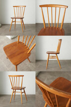 IZ74192F★レア ercol ボウトップチェア アーコール 英国 ヴィンテージ ダイニングチェア ボウバック ファンバック ウィンザー 木製 椅子_画像6