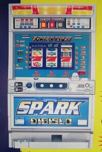 △△ 4号機　レトロSLOT　スパーク　ベルコ-3【パチスロ実機/パンフレット/チラシ】(セレクト販売可能)　現物画像　テープ跡あり