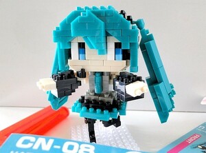 【中古】ナノブロック「初音ミク（CN-08）」キャラナノ・ボーカロイド【定形外220～300円／レターパックプラス520円】