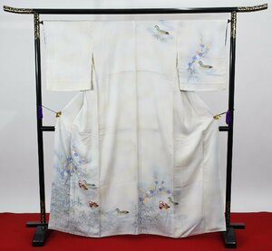 附下訪問着 袷 披露宴 鴛鴦 梅 鳥 身丈158cm 裄丈66cm ★着物 パーティー t‐1621 桜庭呉服店