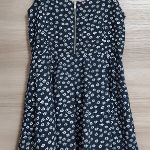 【美品】archives 紺色 花柄 ワンピース