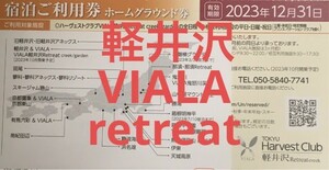 2023年10月開業 東急ハーヴェストクラブ VIALA軽井沢リトリート ガーデン　ホームグラウンド券