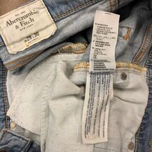 【EJ035】Abercrombie&Fitch W29 L30 色落ち加工 ジーンズ ジーパン デニムパンツ メンズブランド古着 アバクロンビー＆フィッチ 送料無料_画像6