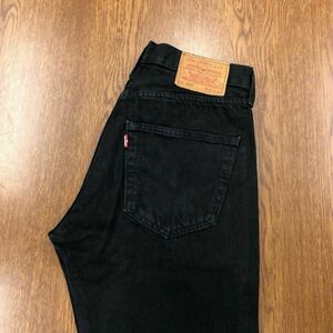 【EJ056】Levi's 501 W31 L34 定番ストレート ブラック ジーンズ ジーパン デニムパンツ 黒色 メンズブランド古着 リーバイス501 送料無料