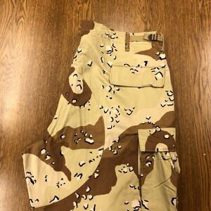 【EJ121】米軍実物 米陸軍 83s US ARMY BDU XL-Lサイズ カーゴパンツ チョコチップカモ 6Cデザート ミリタリーパンツ USA 古着 送料無料