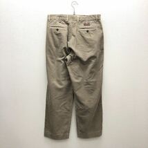 【EJ353】CHAPS W34 L32 ツータック コーデュロイパンツ ベージュ メンズブランド古着 チャップス 送料無料_画像3